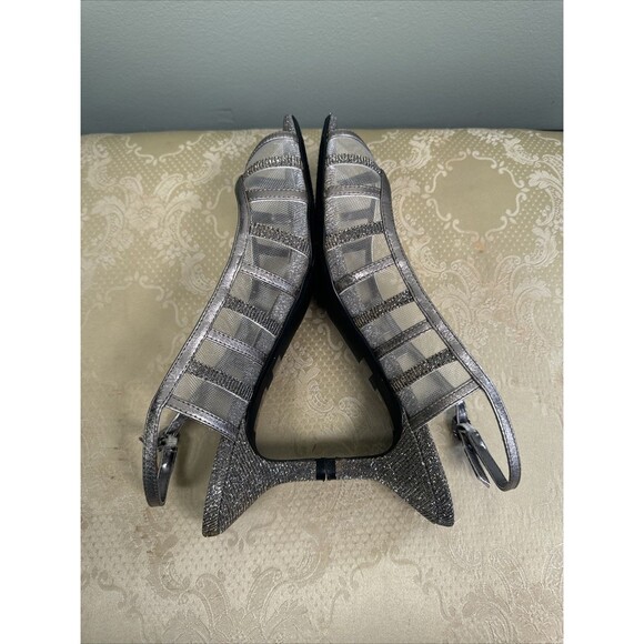 J Renee Rebekah Slingback Kitten Heels Size 8.5 Sparkly Embellished Formal Shoes - Picture 6 of 13